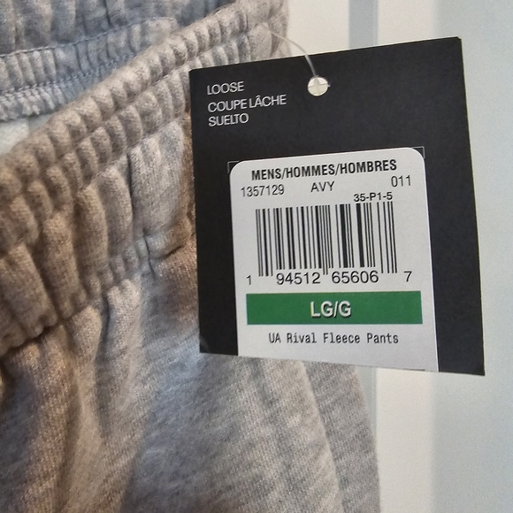 Under Armour Men's Gray Joggers Loose Rival Fleece - Picture 3 of 4